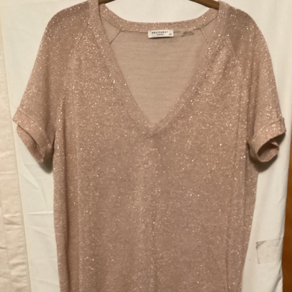 EQUIPMENT FEMME Gold rose metallic blouse Sz L - Picture 2 of 9